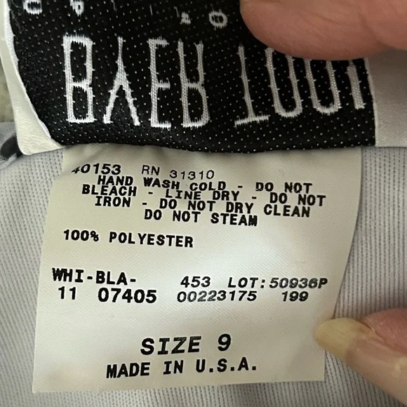 Byer Too Black White Floral Overlay Dress Y2K Size 9 - Picture 7 of 9